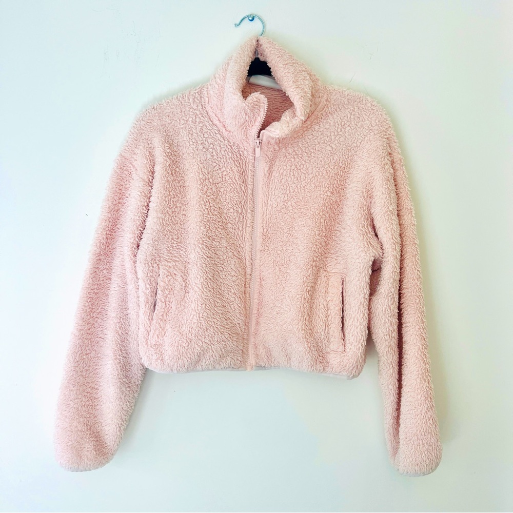 Aritzia | Sunday Best | Teddy Fleece Full Zip Mock-neck Sweater